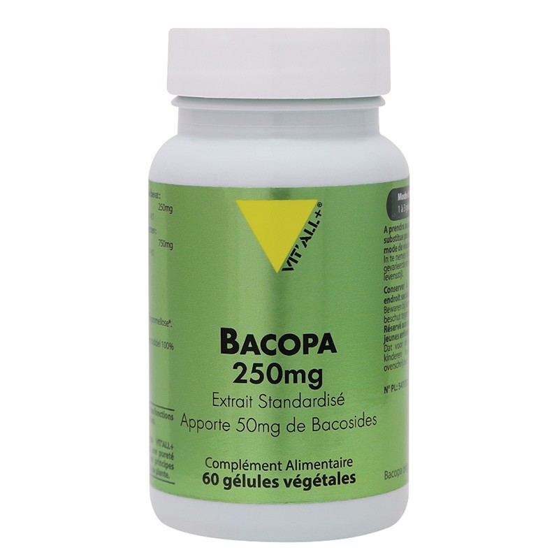 Мозъчна функция и стрес контрол - Бакопа мониери (брахми), 250 mg х 60 капсули