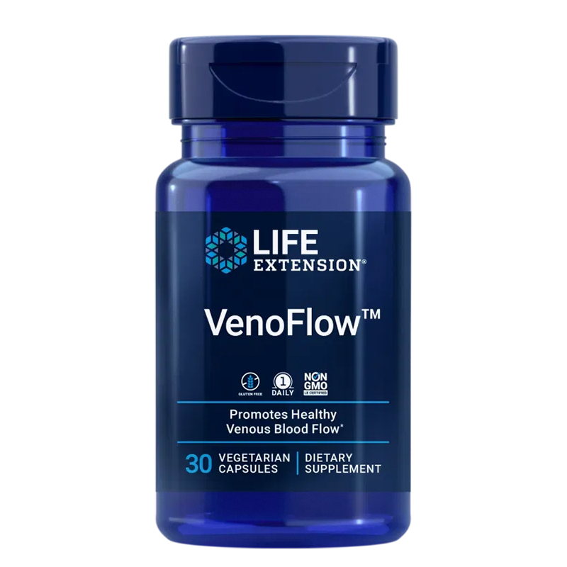 VenoFlow™ - за добра венозна циркулация - Формула с пикногенол и натокиназа, 30 капсули