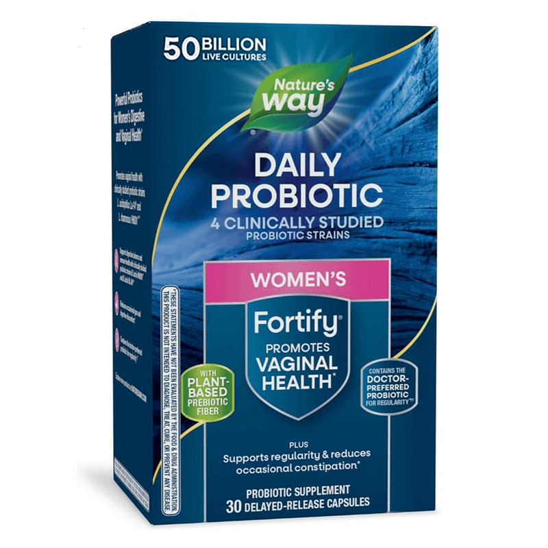 Пробиотик + пребиотици за жени – високо дозирани - Fortify Women‘s Probiotic, 50 млрд. активни пробиотици, 30 капсули