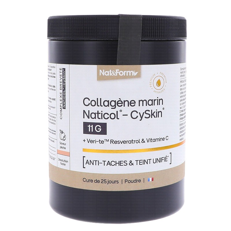 Хидролизиран морски колаген Naticol® - CySkin® + L-цистеин, транс-ресвератрол и витамин С, 365 g прах