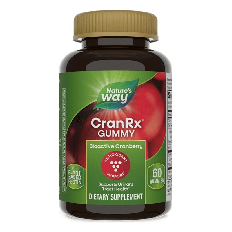 CranRx® – при упорити уроинфекции - Биоактивна червена боровинка (концентрат) & Д-маноза, 60 желирани таблетки