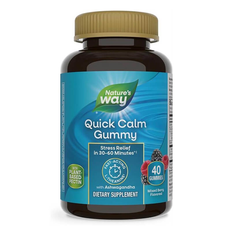 QUICK CALM – стрес контрол за 30-60 минути - Ашваганда и L-теанин срещу тревожност и безсъние, 40 желирани таблетки
