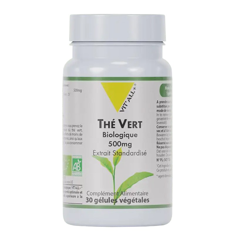 Зелен чай – Антиоксидантна защита и контрол на теглото, 500 mg, 30 капсули