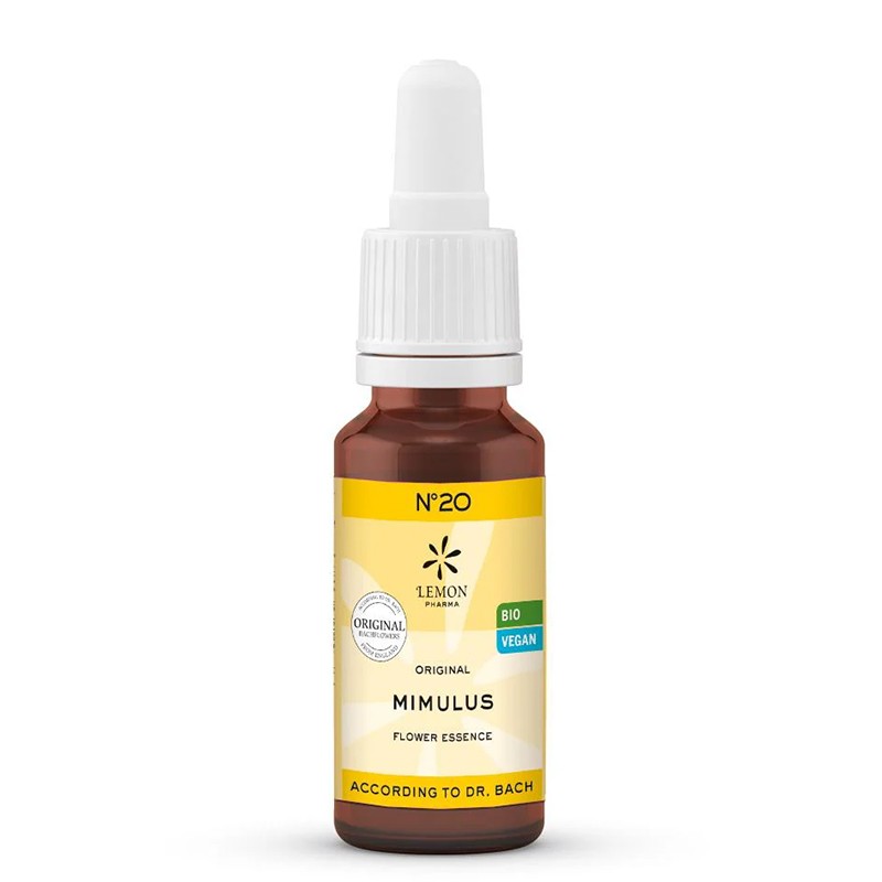Цветна есенция Мимулус (Mimulus) N°20 – Смелост и спокойствие при конкретни страхове, 20 ml капки