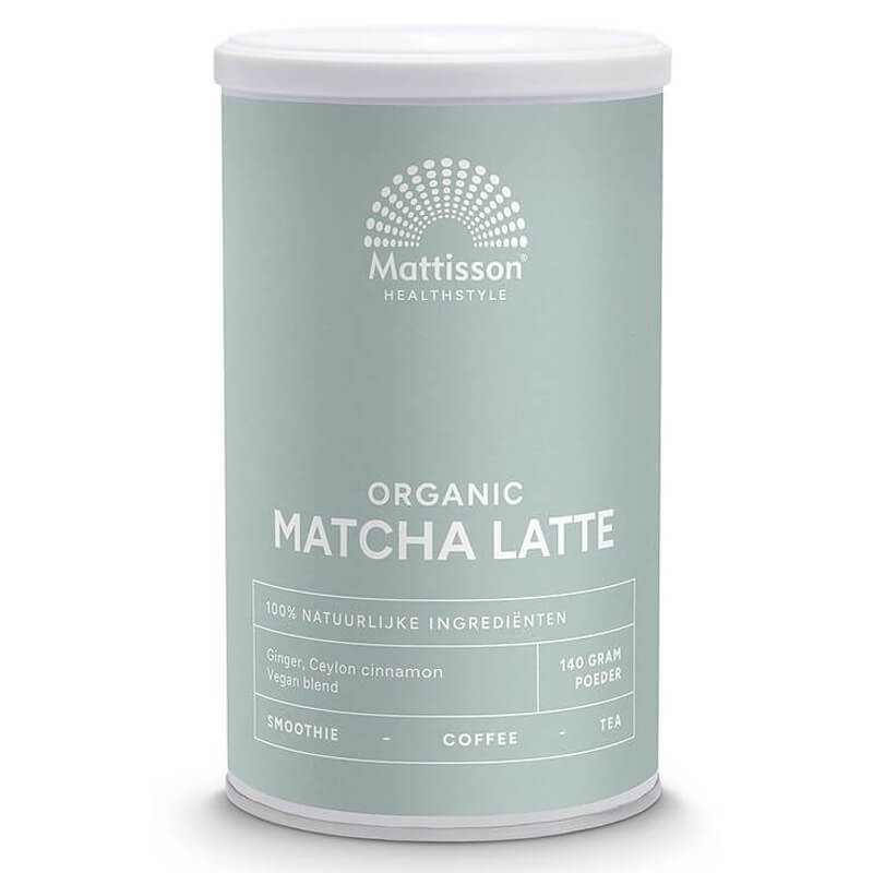 Лате с матча, джинджифил и цейлонска канела Био, 140 g прах