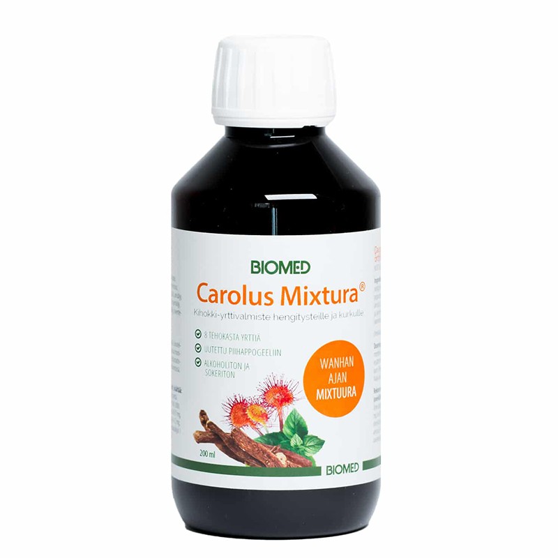Билков сироп срещу кашлица и гърлобол - Carolus Mixtura, 200 ml