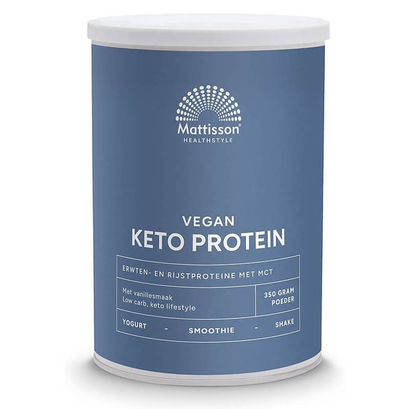 Веган Кето протеинов шейк - грах, ориз, MCT, 350 g прах