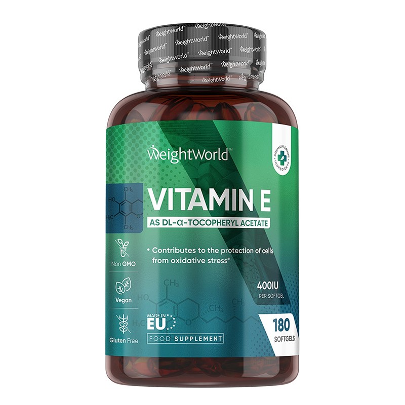 Витамин E 400 IU / 268 mg – Антиоксидантна защита и сърдечно здраве, 180 капсули