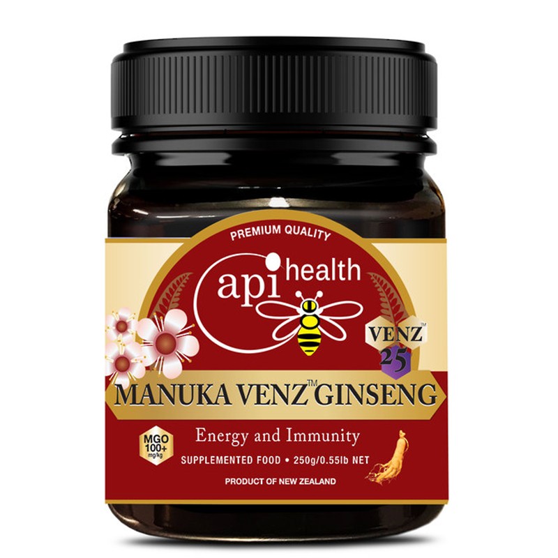 Пчелен мед Манука с пчелна отрова и женшен Ginseng VENZ MGO 100+, 250 g