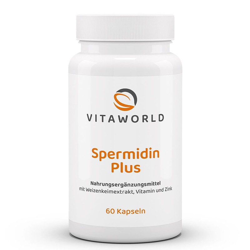 Спермидин за подмладяване, здрава коса и сияйна кожа – Spermidin Plus, 60 капсули