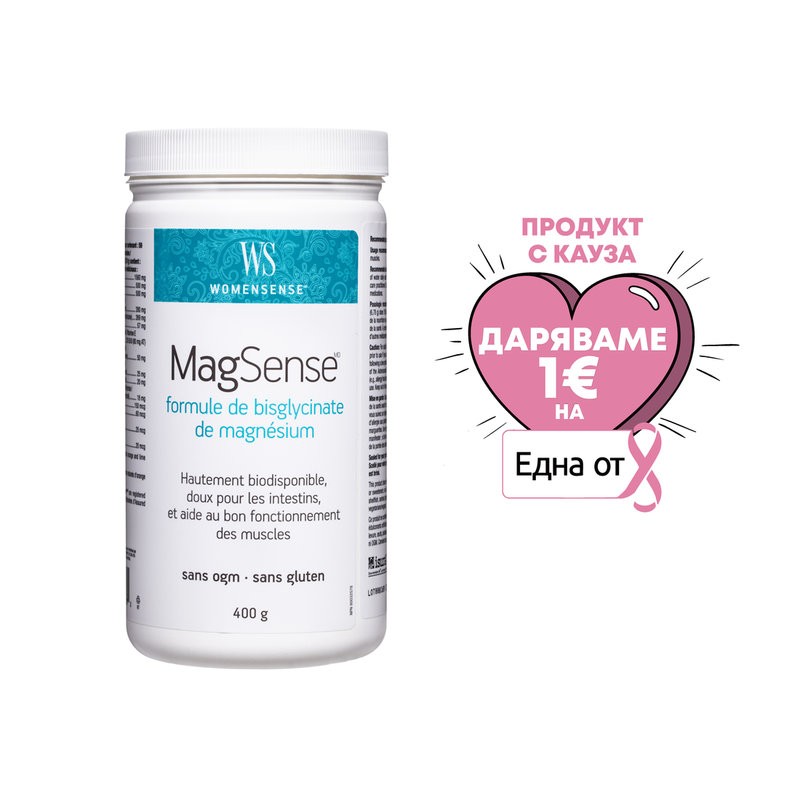 Магнезий бисглицинат формула - стрес и фибромиалгия - WomenSense® MagSense®, 400 g, прах