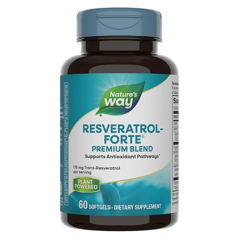 Премиум формула за сърдечно-съдовата система и мозъка - Resveratrol Forte, 60 софтгел капсули