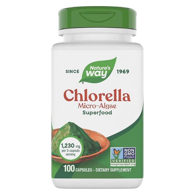 Хлорела (микроводорасли) - Зелена супер храна и детоксикатор, 410 mg х 100 капсули