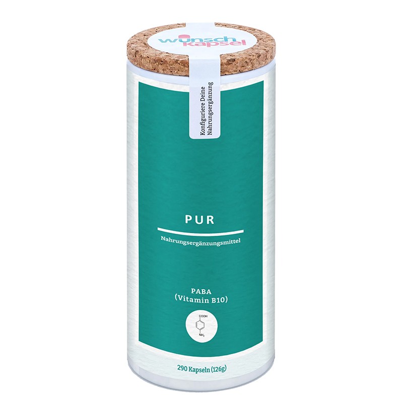 PABA (Витамин B10) – Подкрепа за кожата и косата, 500 mg, 290 капсули