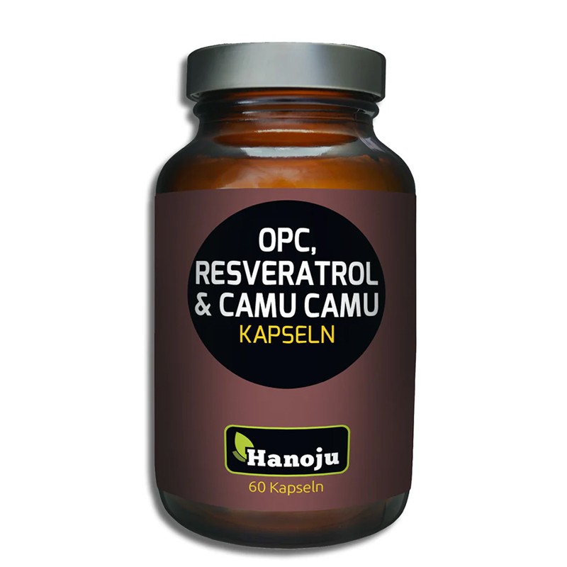 OPC 120 mg + Ресвератрол 200 mg + Каму каму 400 mg – Антиоксидантна защита и анти-ейдж подкрепа, 60 капсули