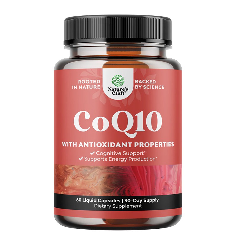 Коензим Q10 (убиквинон) – Сърдечно здраве и клетъчна енергия, 100 mg, 60 капсули