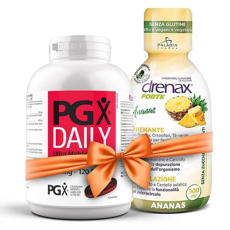 Промо пакет "Стройна фигура" - PGX® Daily Ultra Matrix 750 mg x 120 капсули + Диуретична формула Drenax Forte 300 ml, 10 дози
