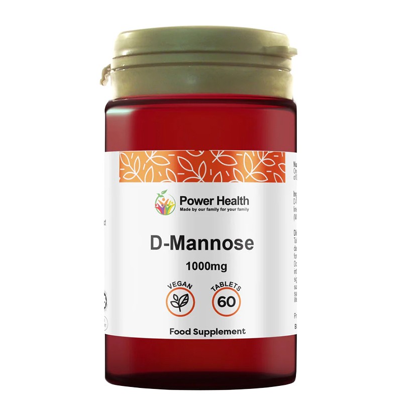 D-Маноза – При цистит и дискомфорт в пикочните пътища, 1000 mg, 60 таблетки