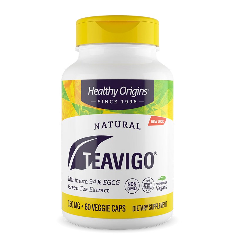 Зелен чай екстракт Teavigo® – Метаболизъм и контрол на телесното тегло, 150 mg, 60 софтгел капсули