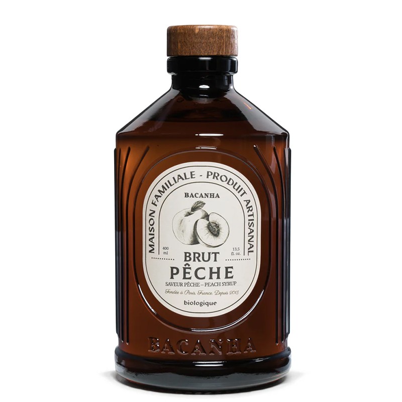 Сироп с праскова – Френски сироп за коктейли, лимонади и десерти, Bacanha Brut Pêche, 400 ml