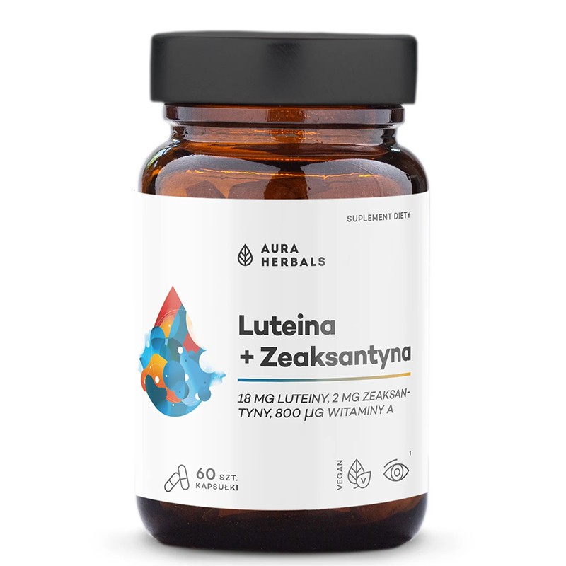 Лутеин 18 mg + Зеаксантин 2 mg – Поддържане на зрението и защита от синя светлина, 60 капсули