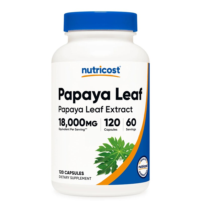 Папая (лист) – Подуване и храносмилателен дискомфорт, 1200 mg, 120 капсули