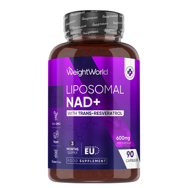 Липозомен NAD+ 250 mg с транс-ресвератрол 100 mg – Анти-ейджинг и клетъчна енергия, 90 капсули