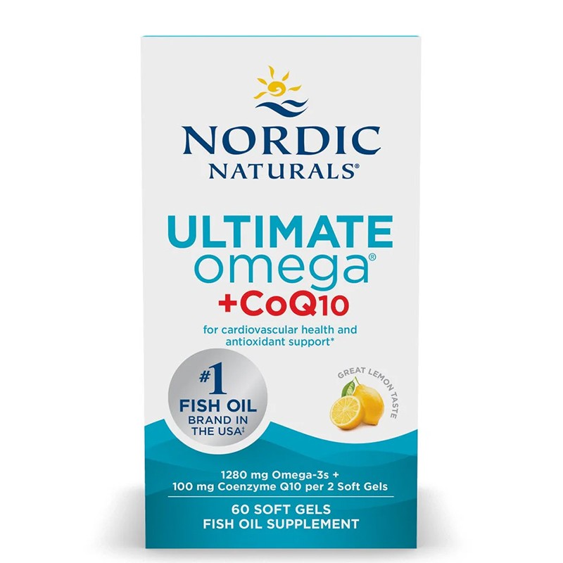 Ултимат Омега + коензим Q10 50 mg –Енергия и антиоксидантна защита, 640 mg, 60 софтгел капсули