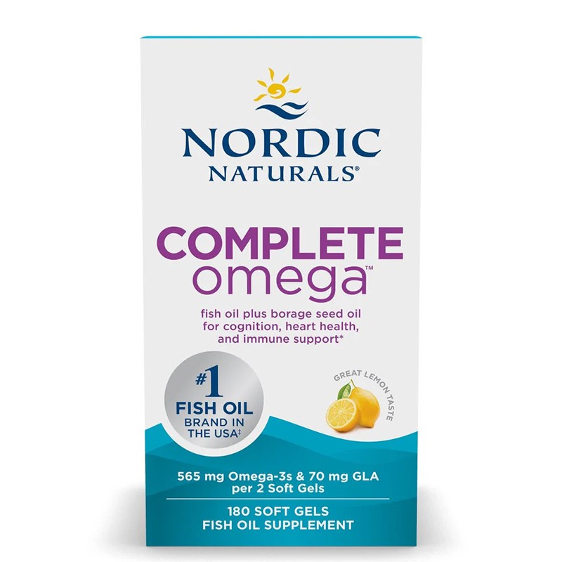 Complete Омега 3, 6 и 9 + масло от пореч – Кожа, стави и хормонален баланс, 282 mg, 180 софтгел капсули