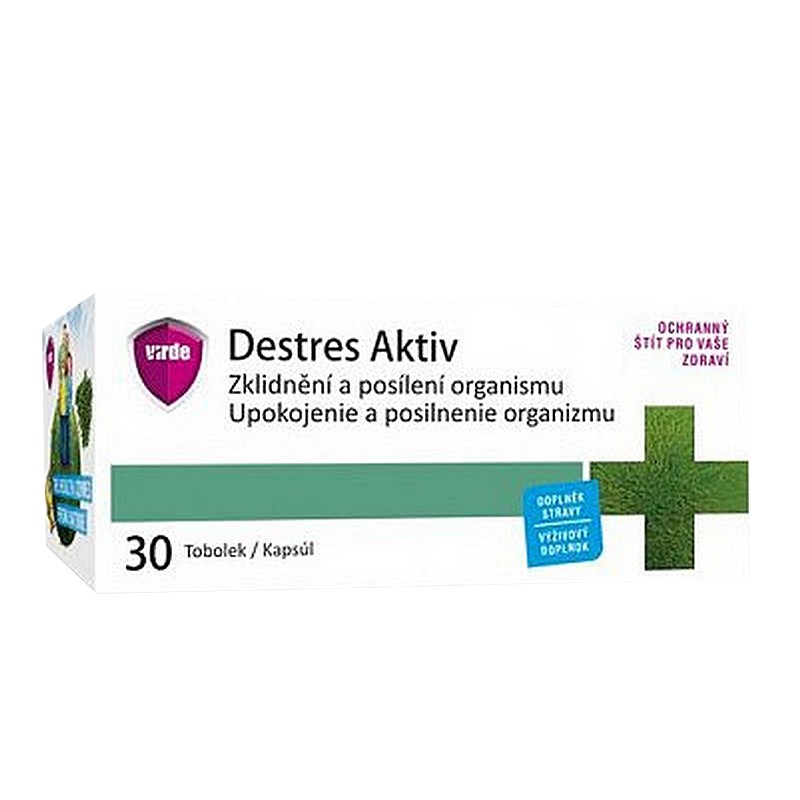 Destres Aktiv с L-триптофан 400 mg, валериана 100 mg и жълт кантарион 100 mg – При стрес и безсъние, 30 капсули