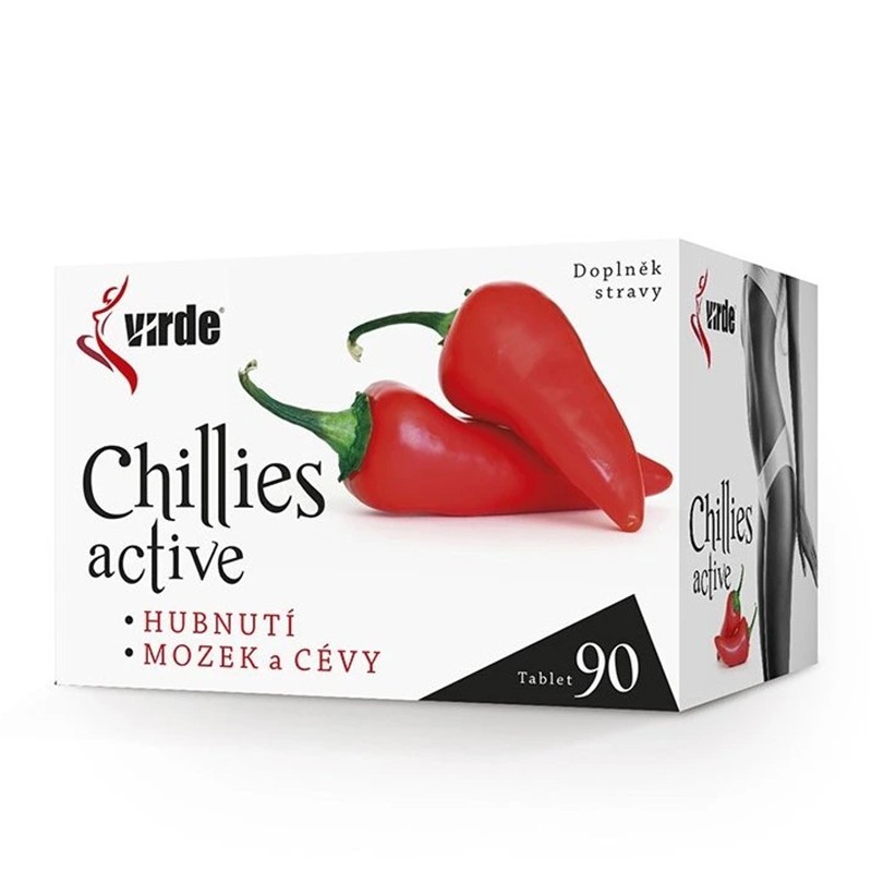 Chillies Active с гарциния камбоджа 1251 mg, зелен чай 282 mg и лют червен пипер 150 mg – За отслабване, 90 таблетки