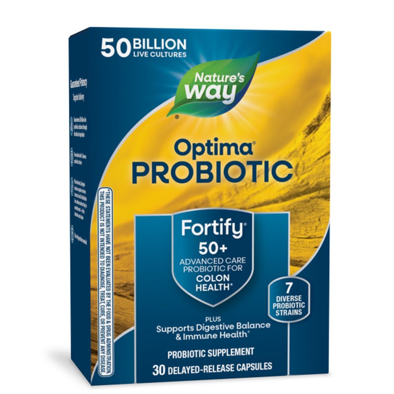 Fortify Optima 50+ – 50 млрд. активни пробиотици, 7 щама за хора над 50 г., 30 V-капсули