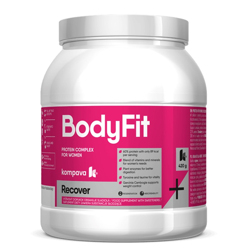 BodyFit – Протеинов комплекс с L-карнитин, гарциния и ензими за жени, 420 g прах (ванилия)