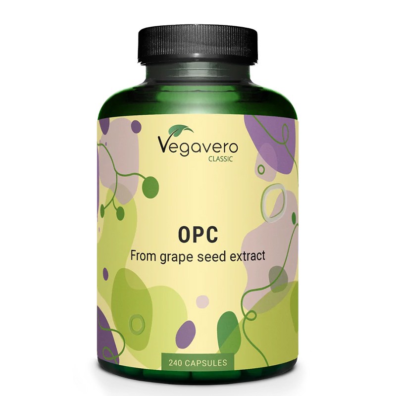 Екстракт от гроздово семе с OPC (350 mg) – Антиоксидантна защита и кръвоносни съдове, 240 капсули