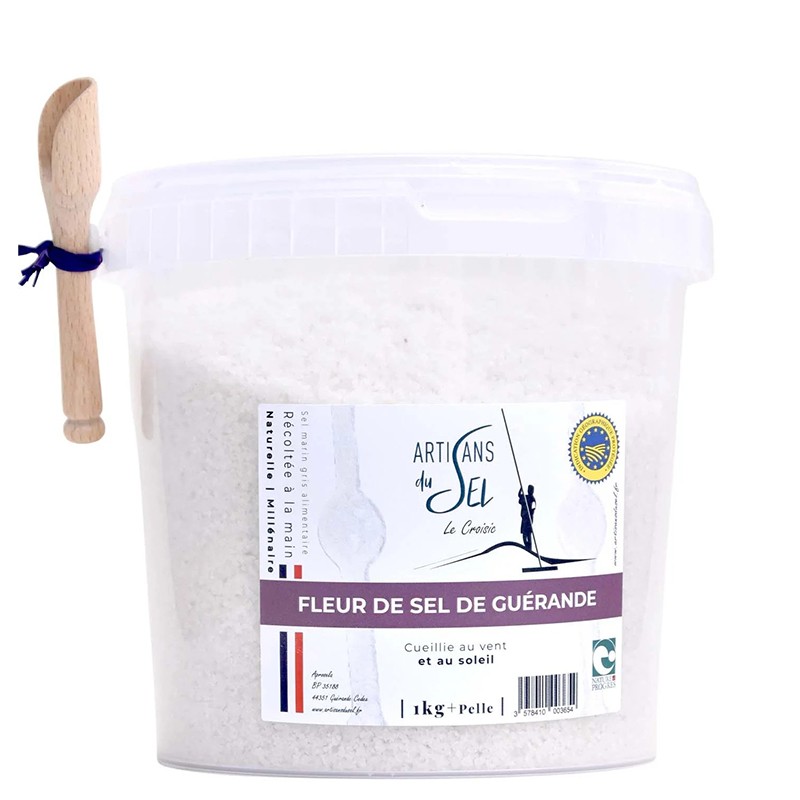 Флер дьо сел – фина морска сол от Геранд, с лопатка, PVC опаковка, 1 kg