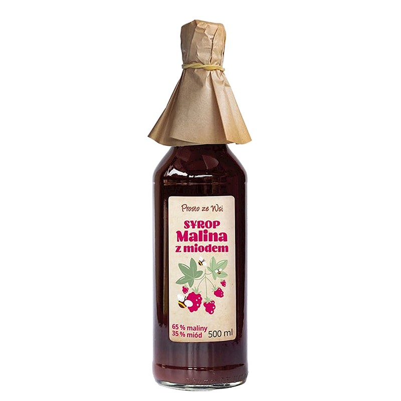 Малинов сироп с пчелен мед, 500 ml