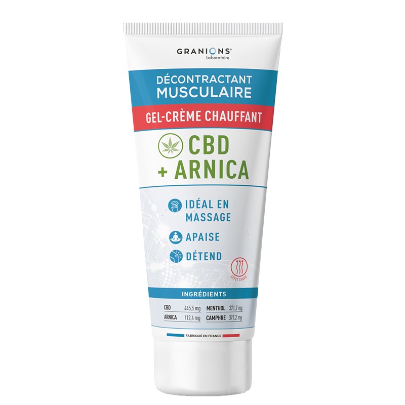 Затоплящ гел-крем със CBD и арника за отпускане на мускулите, 75 ml