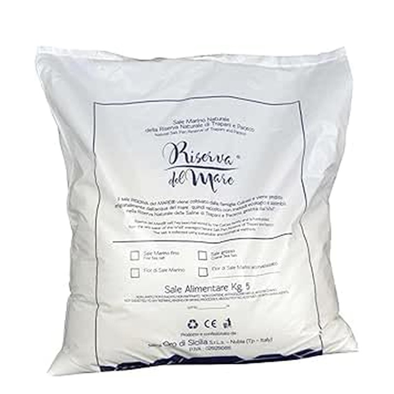 Фина нерафинирана морска сол от Сицилия, 5 kg