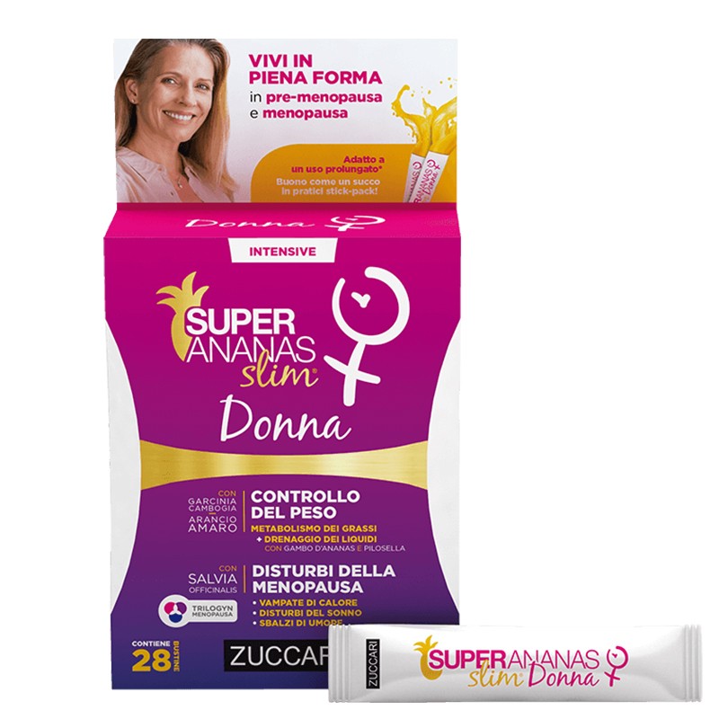 Super Ananas Slim Intensive Donna – Срещу наднорменото тегло при менопауза, 28 сашета х 10 ml