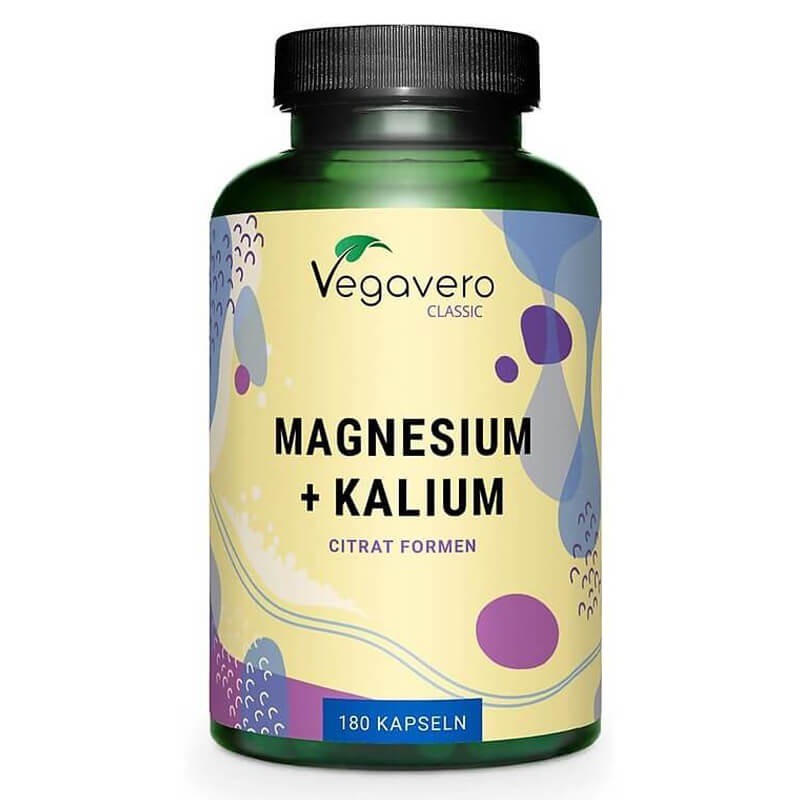 Magnesium + Kalium / Магнезий + Калий, 180 капсули, 100% Vegan