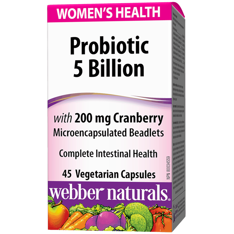 Probiotic Women`s Health/ Пробиотик за жени 5 щама, 5 млрд. активни пробиотици + Червена боровинка х 45 капсули