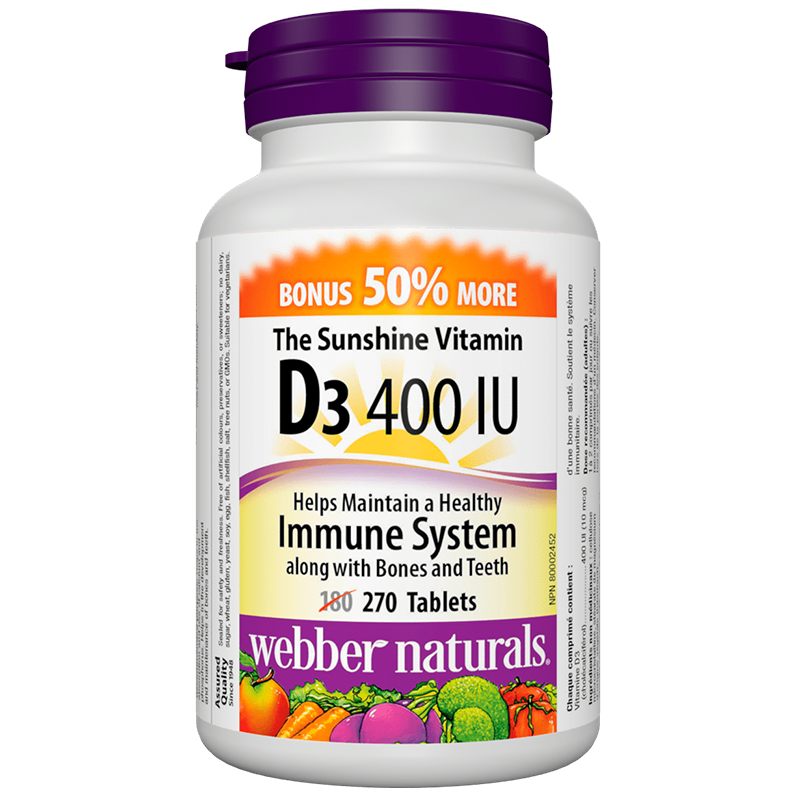 Vitamin D3 / Витамин D3, 400 IU, 270 таблетки