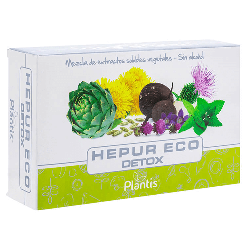 Течен билков микс за детоксикация - Hepur Eco Detox - 20 ампули за пиене