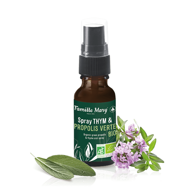 Спрей за гърло с мащерка, зелен прополис и градински чай, 20 ml