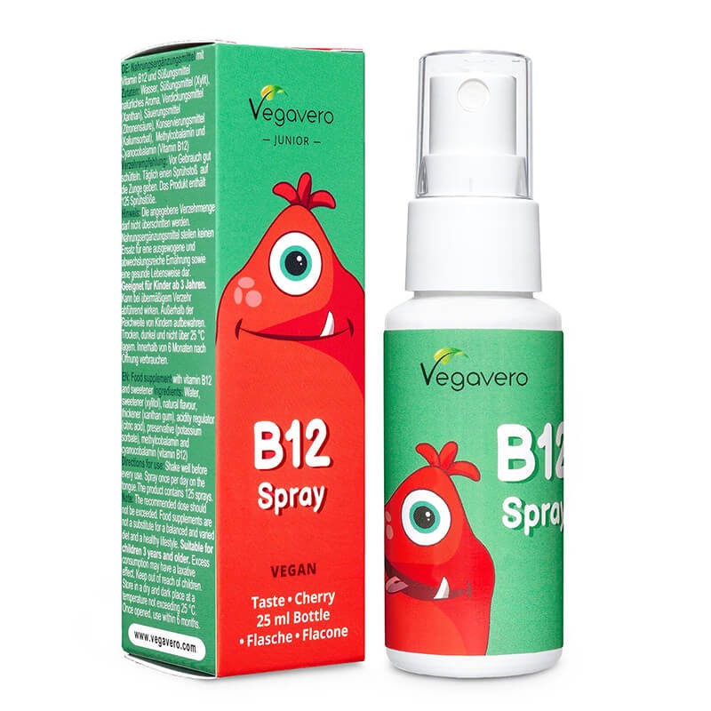 Витамин В12 за деца, спрей за уста, 25 ml, 120 дози, с вкус на череша