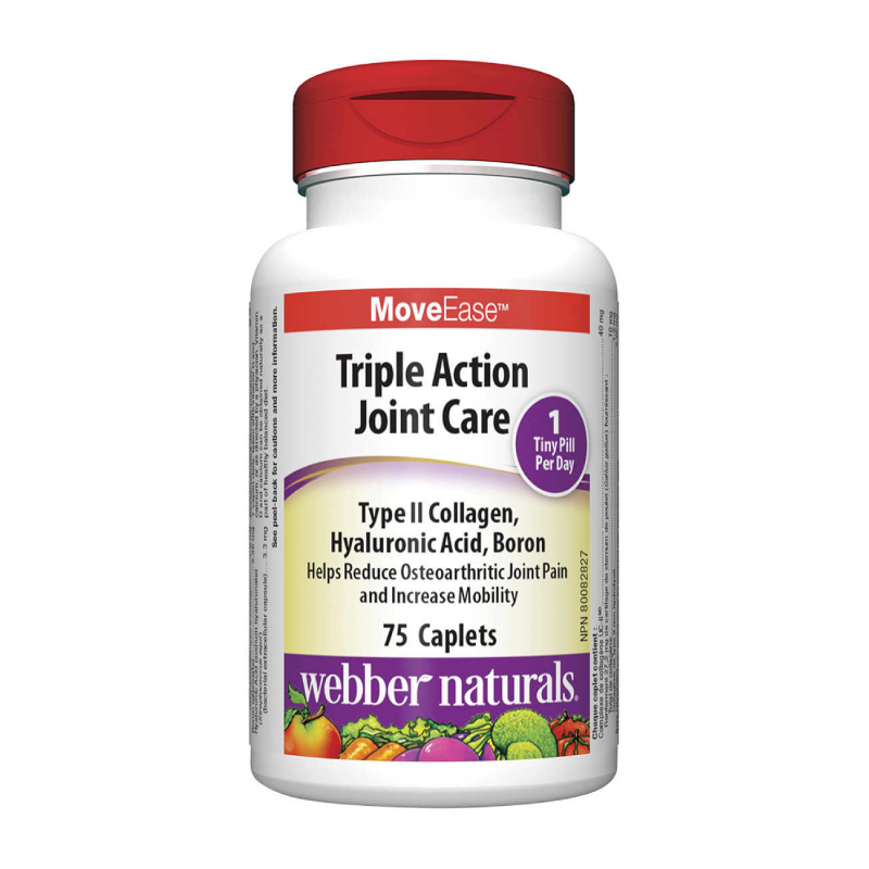 MoveEase™ Triple Action Joint Care – Тройна грижа за ставите с колаген, бор и хиалуронова киселина, 75 каплети
