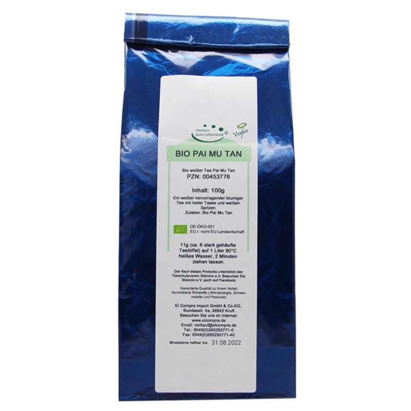 Био чай от Пай Му Тан (китайски бял чай), 100 g
