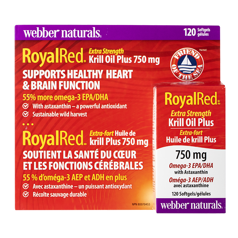Масло от крил + Рибено масло + Астаксантин - RoyalRed, 120 софтгел капсули за 2 или 4 месеца прием