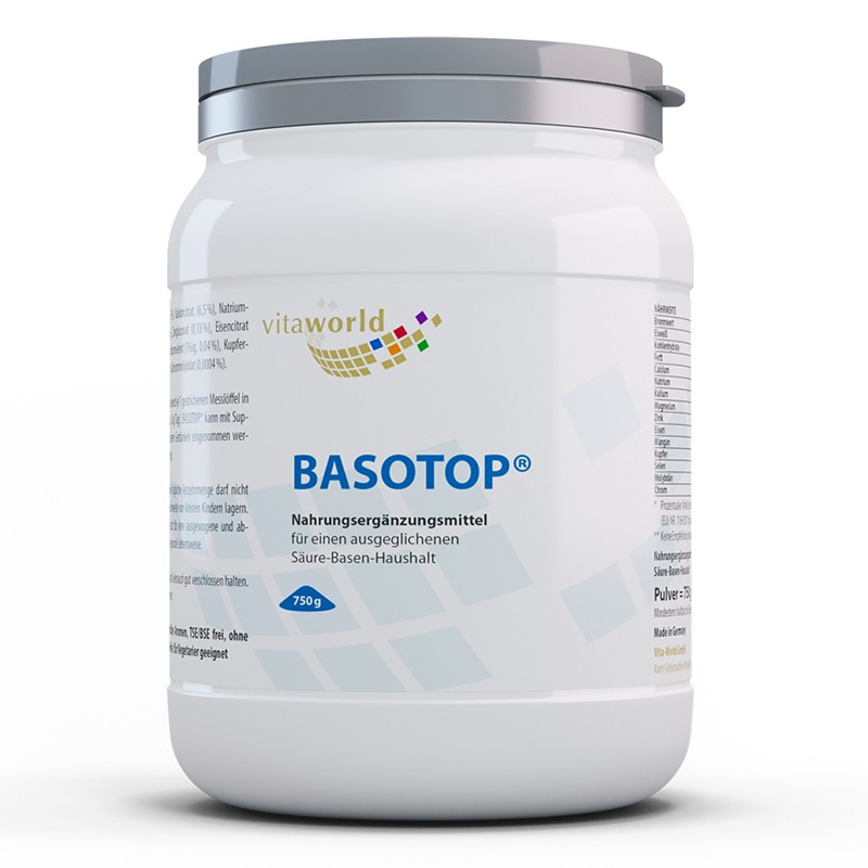 Минерали и микроелементи за алкално-киселинен баланс - BASOTOP, 750 g, прах