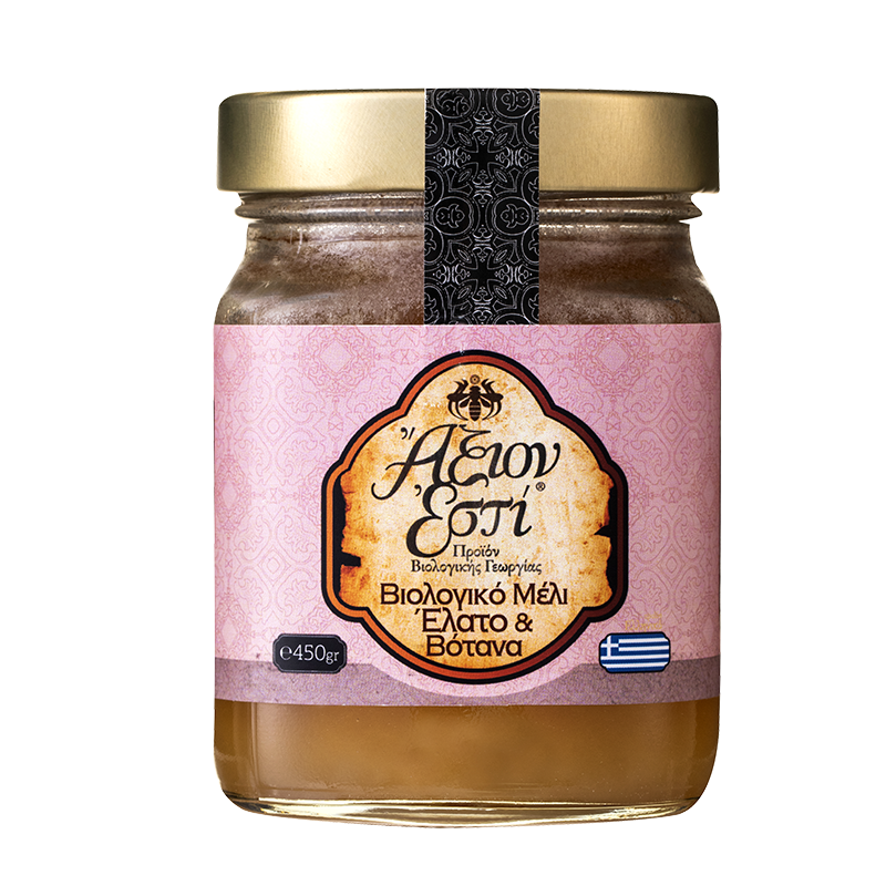 Гръцки мед от ела и горски билки – био, 450 g